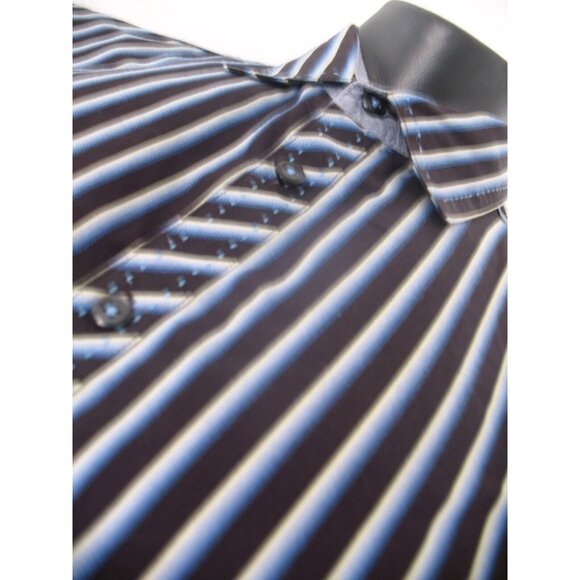 Inc. International Concepts Men  Shirt Blue/Black Stripes L/S  Sz Medium - Picture 3 of 7